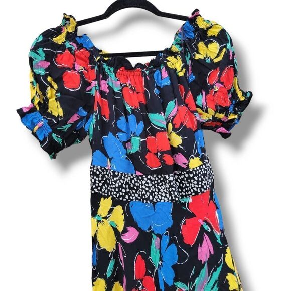 Rixo for Target X women's off the shoulder floral maxi dress - size 8 - Picture 2 of 9